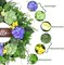 24” Spring Summer Wreaths for Front Door, Greenery Front Door Wreath with Hello Sign for Indoor Outdoor Porch Window Wall, Artificial Floral Wreath with Hydrangeas Berries for Home Decor